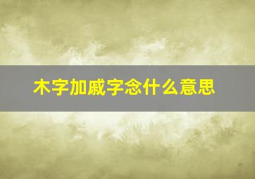 木字加戚字念什么意思