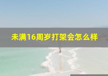 未满16周岁打架会怎么样