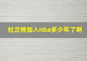 杜兰特加入nba多少年了啊