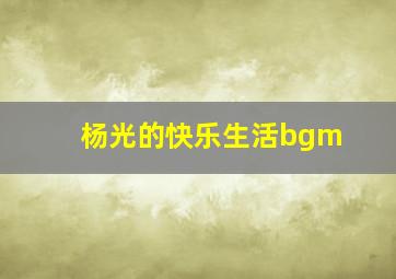 杨光的快乐生活bgm