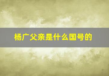 杨广父亲是什么国号的