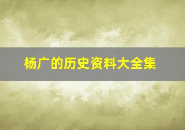 杨广的历史资料大全集