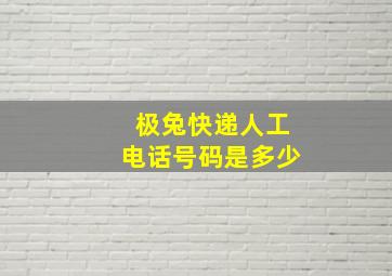 极兔快递人工电话号码是多少