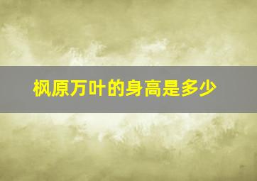 枫原万叶的身高是多少