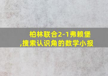 柏林联合2-1弗赖堡,搜索认识角的数学小报