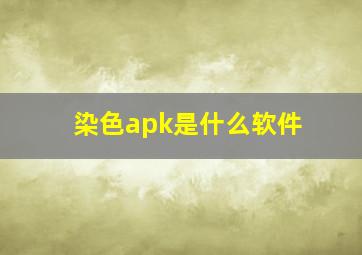 染色apk是什么软件