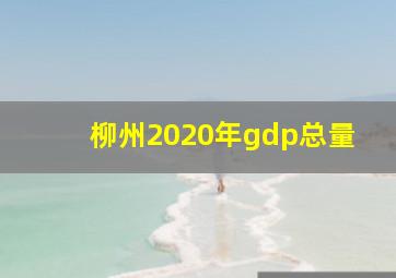 柳州2020年gdp总量