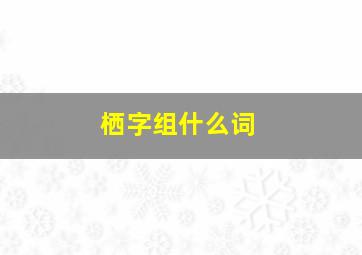 栖字组什么词