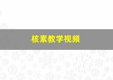 核素教学视频