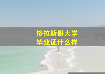 格拉斯哥大学毕业证什么样