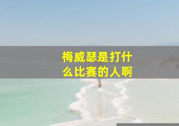 梅威瑟是打什么比赛的人啊