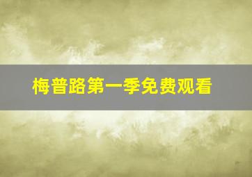 梅普路第一季免费观看