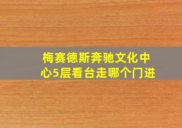 梅赛德斯奔驰文化中心5层看台走哪个门进