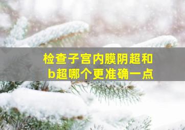 检查子宫内膜阴超和b超哪个更准确一点