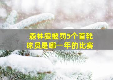 森林狼被罚5个首轮球员是哪一年的比赛