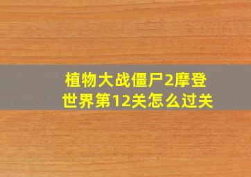 植物大战僵尸2摩登世界第12关怎么过关