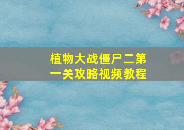 植物大战僵尸二第一关攻略视频教程