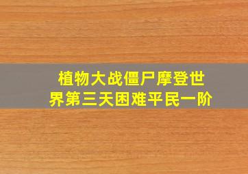 植物大战僵尸摩登世界第三天困难平民一阶