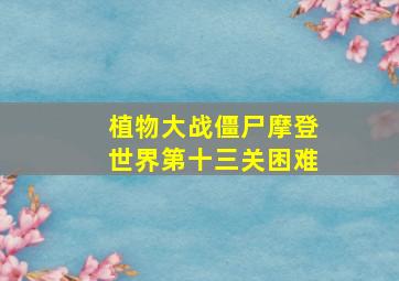 植物大战僵尸摩登世界第十三关困难