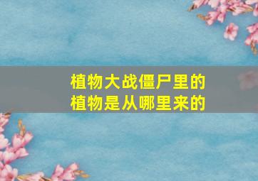 植物大战僵尸里的植物是从哪里来的