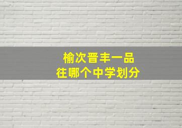 榆次晋丰一品往哪个中学划分