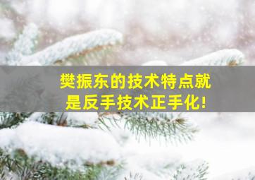 樊振东的技术特点就是反手技术正手化!