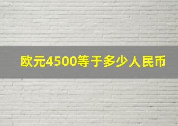 欧元4500等于多少人民币