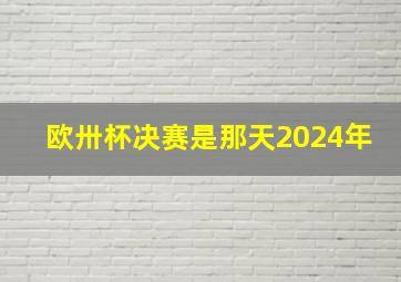 欧卅杯决赛是那天2024年