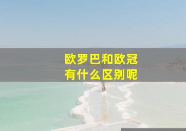 欧罗巴和欧冠有什么区别呢