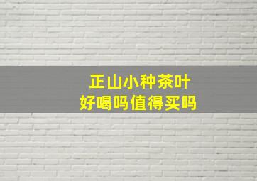 正山小种茶叶好喝吗值得买吗