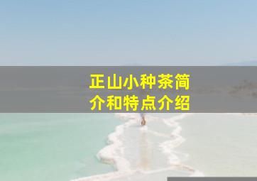 正山小种茶简介和特点介绍