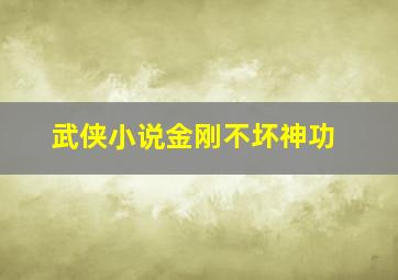 武侠小说金刚不坏神功