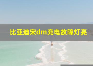 比亚迪宋dm充电故障灯亮