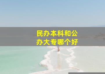 民办本科和公办大专哪个好