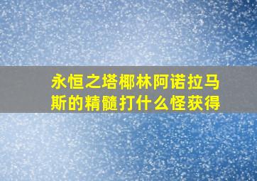 永恒之塔椰林阿诺拉马斯的精髓打什么怪获得