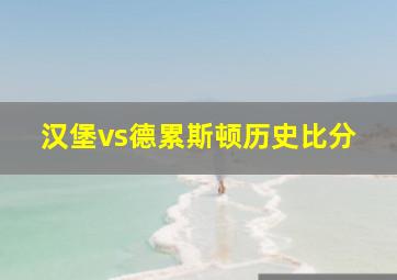 汉堡vs德累斯顿历史比分