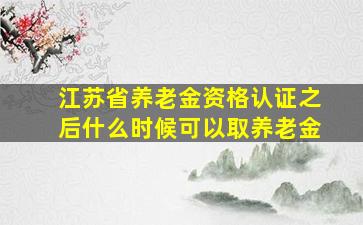 江苏省养老金资格认证之后什么时候可以取养老金