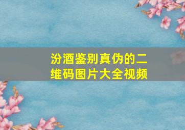 汾酒鉴别真伪的二维码图片大全视频