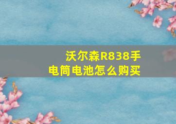 沃尔森R838手电筒电池怎么购买