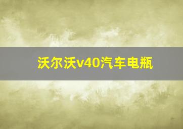 沃尔沃v40汽车电瓶