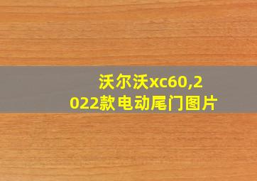 沃尔沃xc60,2022款电动尾门图片