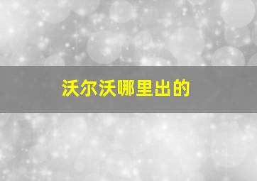 沃尔沃哪里出的