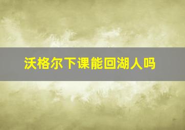 沃格尔下课能回湖人吗