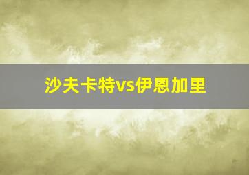 沙夫卡特vs伊恩加里