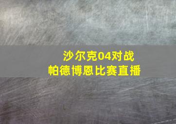 沙尔克04对战帕德博恩比赛直播