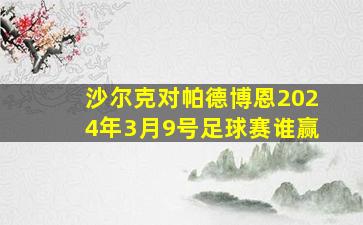 沙尔克对帕德博恩2024年3月9号足球赛谁赢