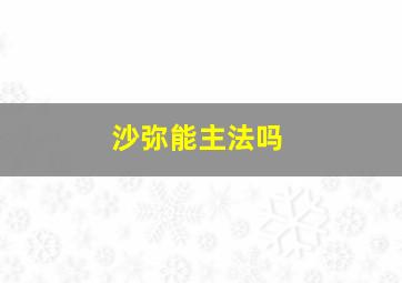 沙弥能主法吗