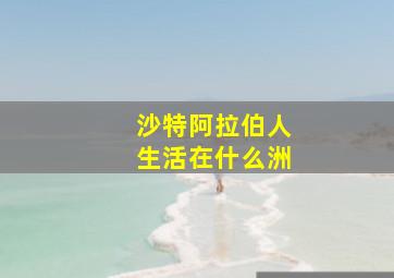 沙特阿拉伯人生活在什么洲