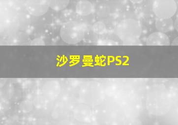 沙罗曼蛇PS2