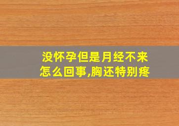 没怀孕但是月经不来怎么回事,胸还特别疼